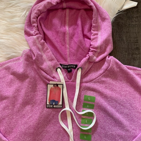 NWT Steve Madden Pullover Hoodie Size Large Lavender - Picture 2 of 8